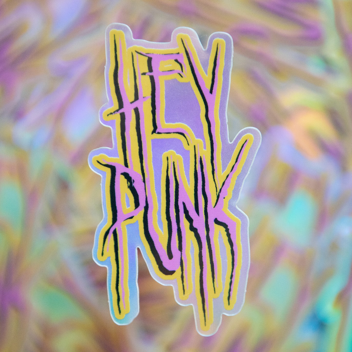 Hey Punk Holographic Sticker